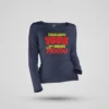 Engalukku 1008 Vela Irruku, Nee Moodu Women's Long Sleeve T-Shirt in Navy Blue Color