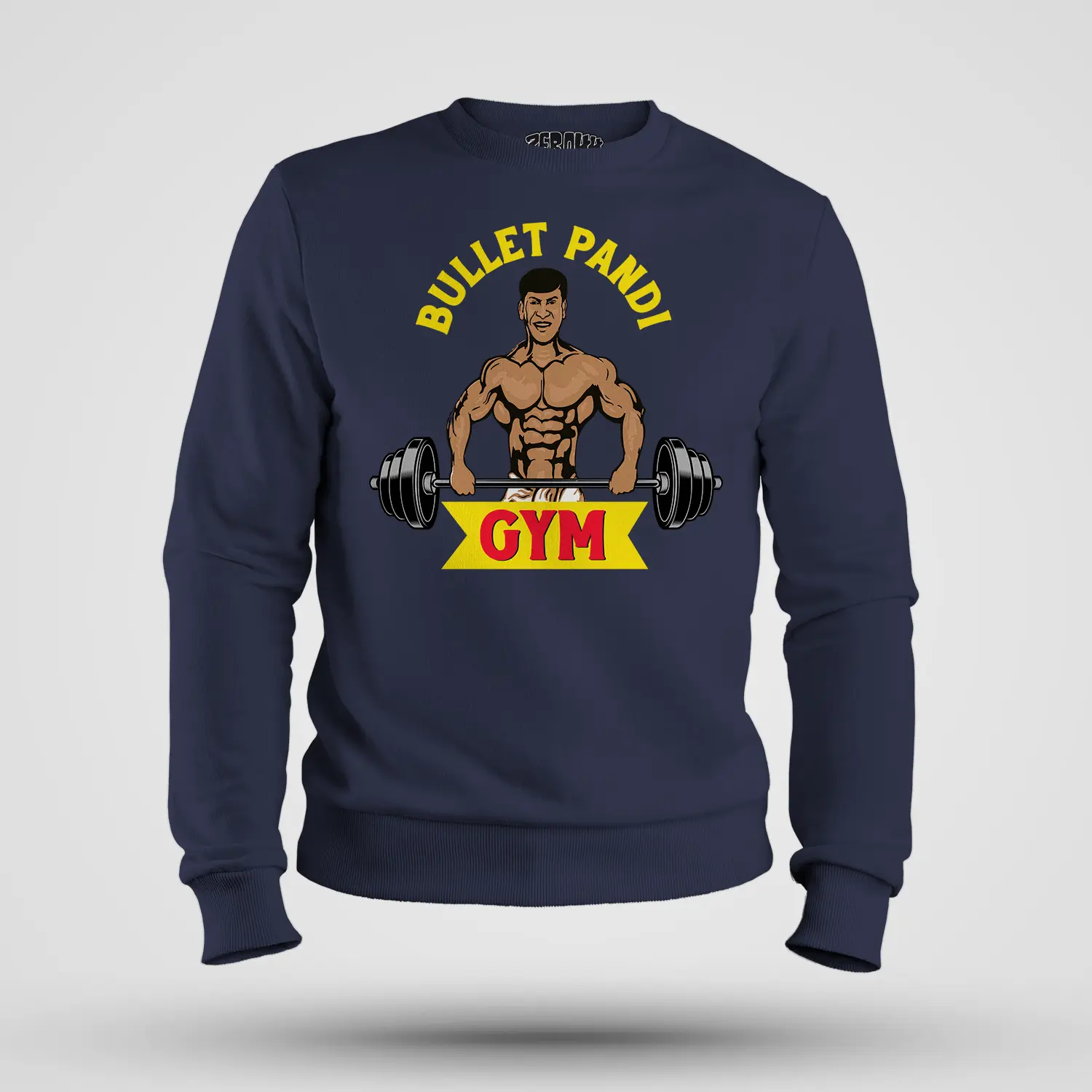 Bullet Pandi Gym Men/Unisex Sweatshirt in Navy Blue Color