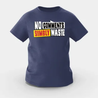 No Comments Simbly Waste Girls Round Neck T-Shirt in Navy Blue Color