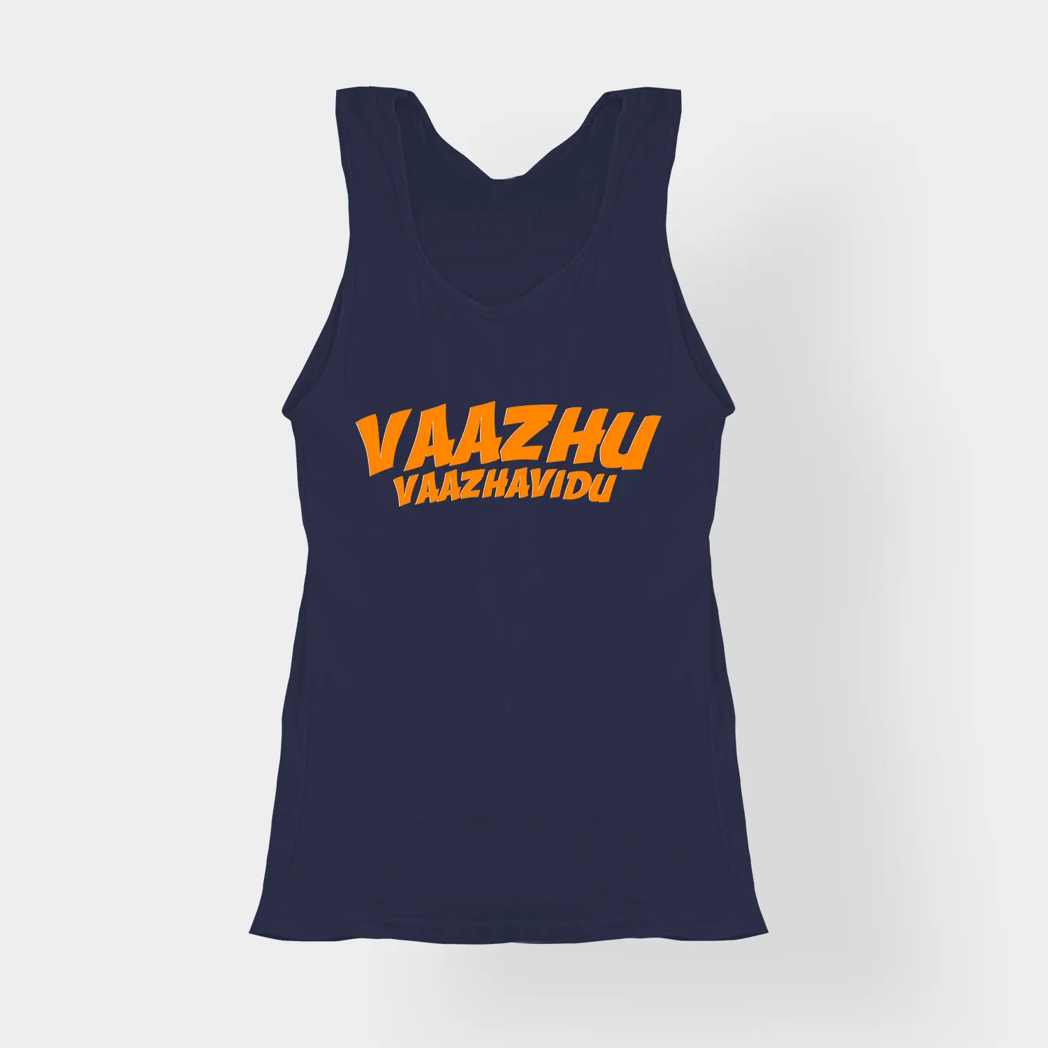 Vaazhu Vaazhavidu Women's Tank Top in Navy Blue Color