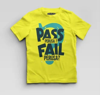 Pass Perusa Fail Perusa Boys Round Neck T-Shirt in New Yellow Color
