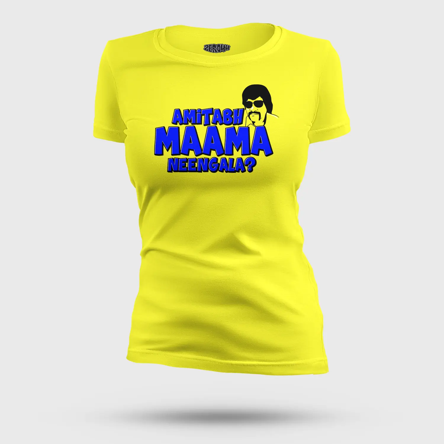 Amitabh Maama Neengala Women's T-Shirt in New Yellow Color