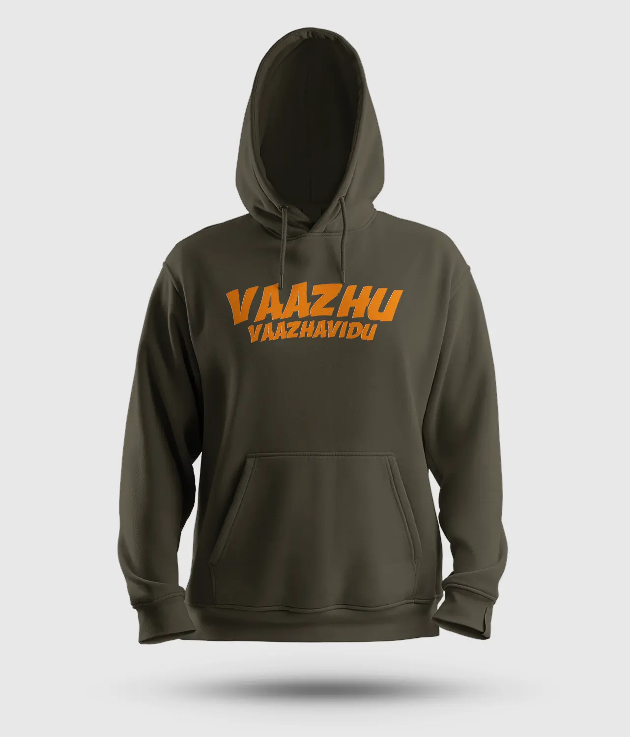 Vaazhu Vaazhavidu Men/Unisex Hoodie in Olive Green Color