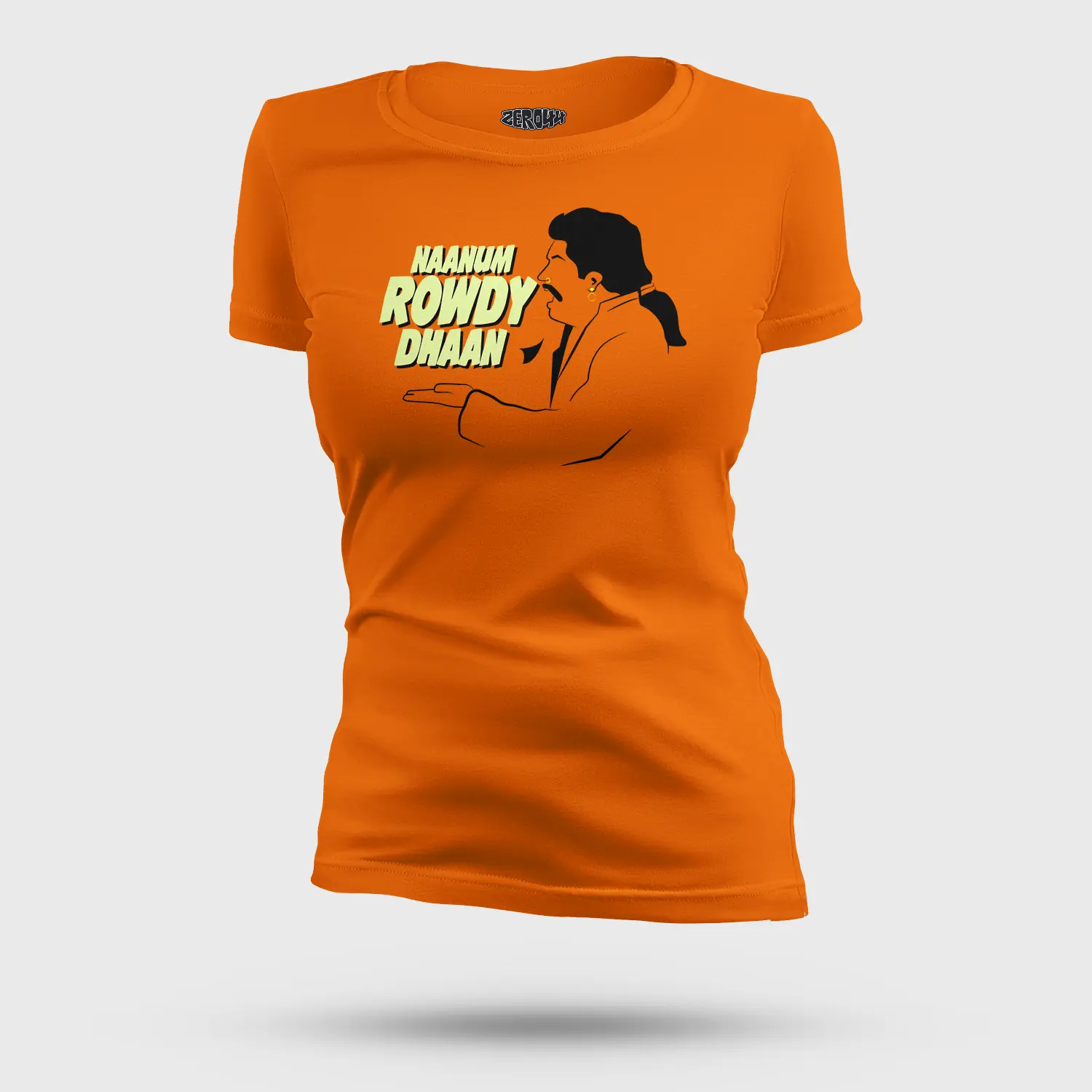Naanum Rowdy Dhaan Women's T-Shirt in Orange Color