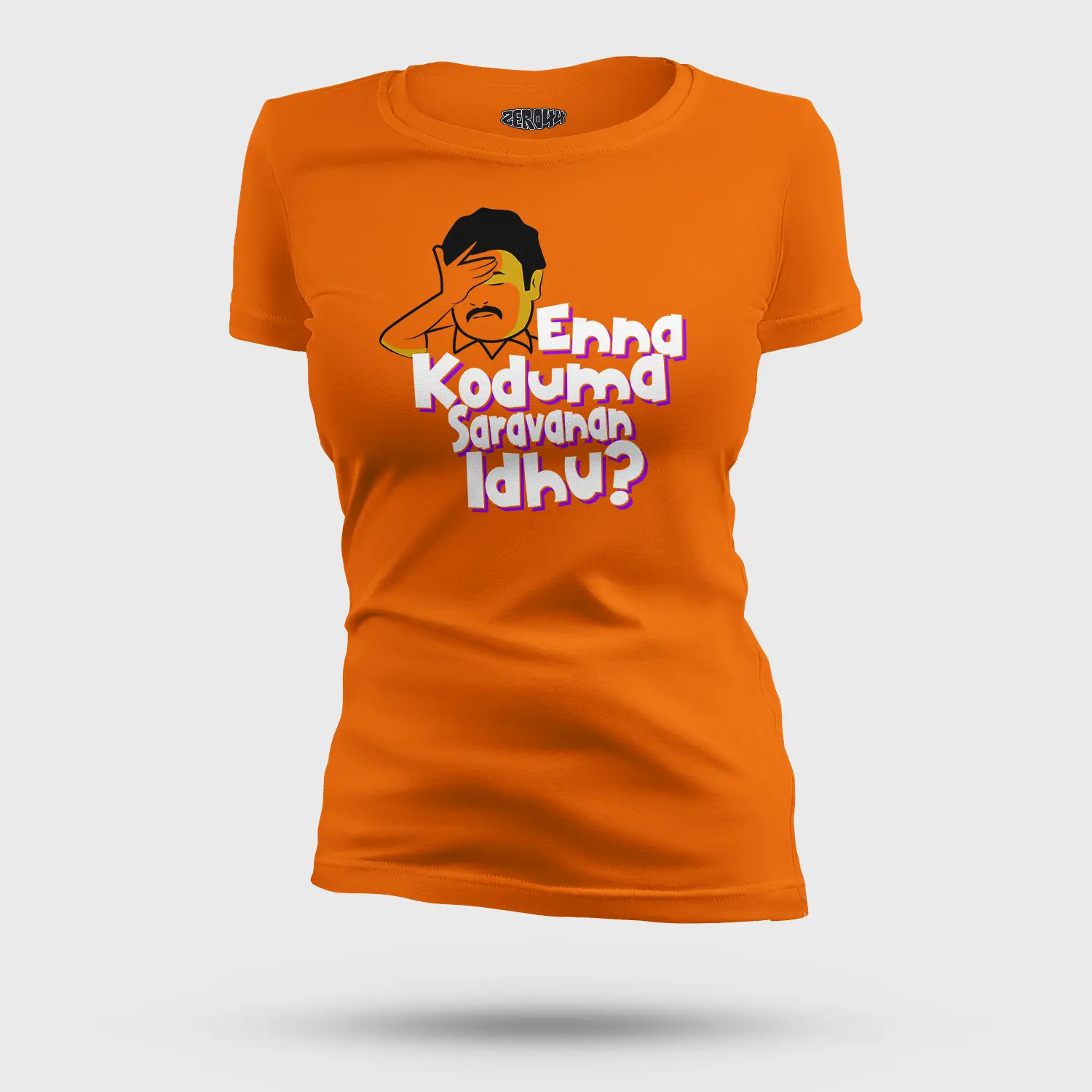 Enna Koduma Saravanan Idhu Women's T-Shirt in Orange Color