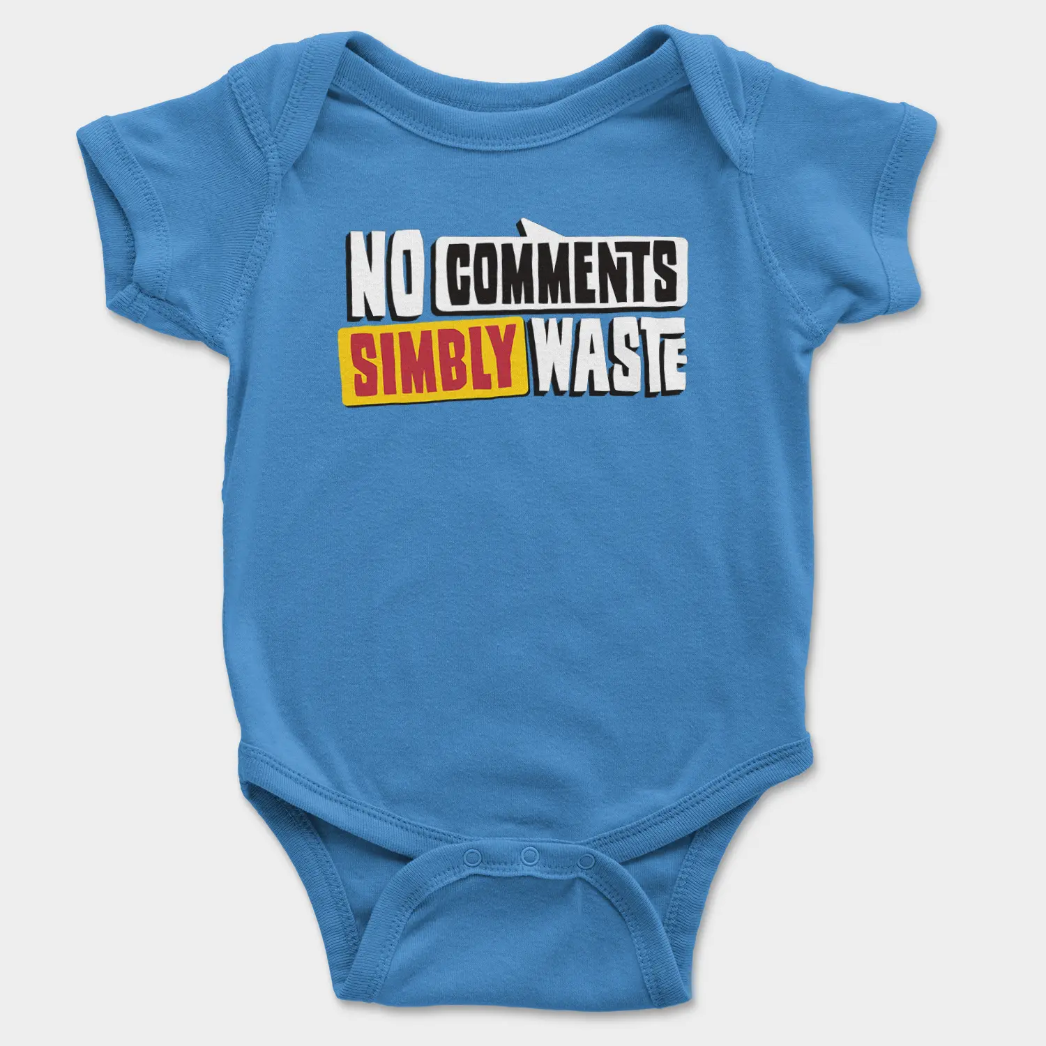 No Comments Simbly Waste Onesie/Romper in Orchid Blue Color