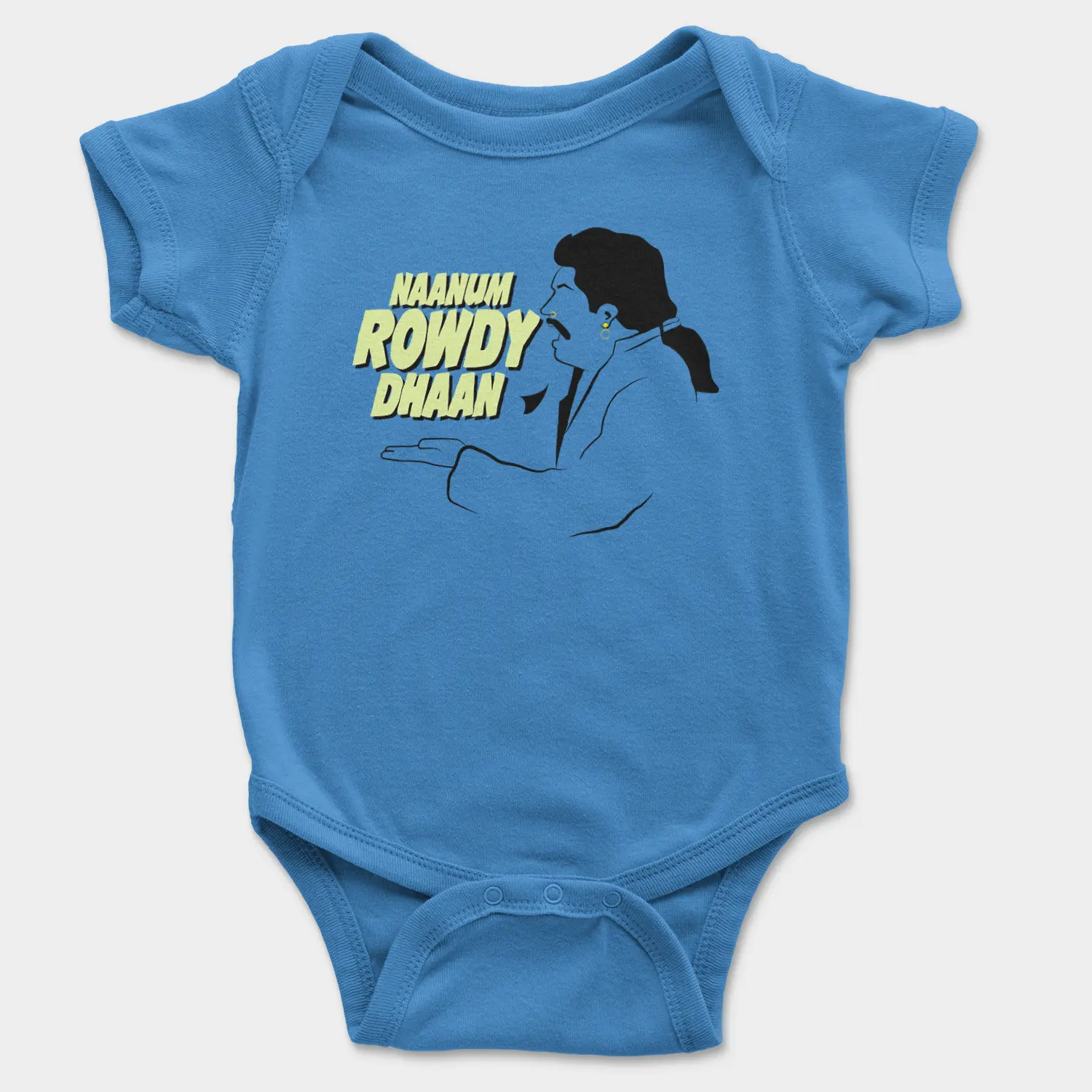Naanum Rowdy Dhaan Onesie/Romper in Orchid Blue Color
