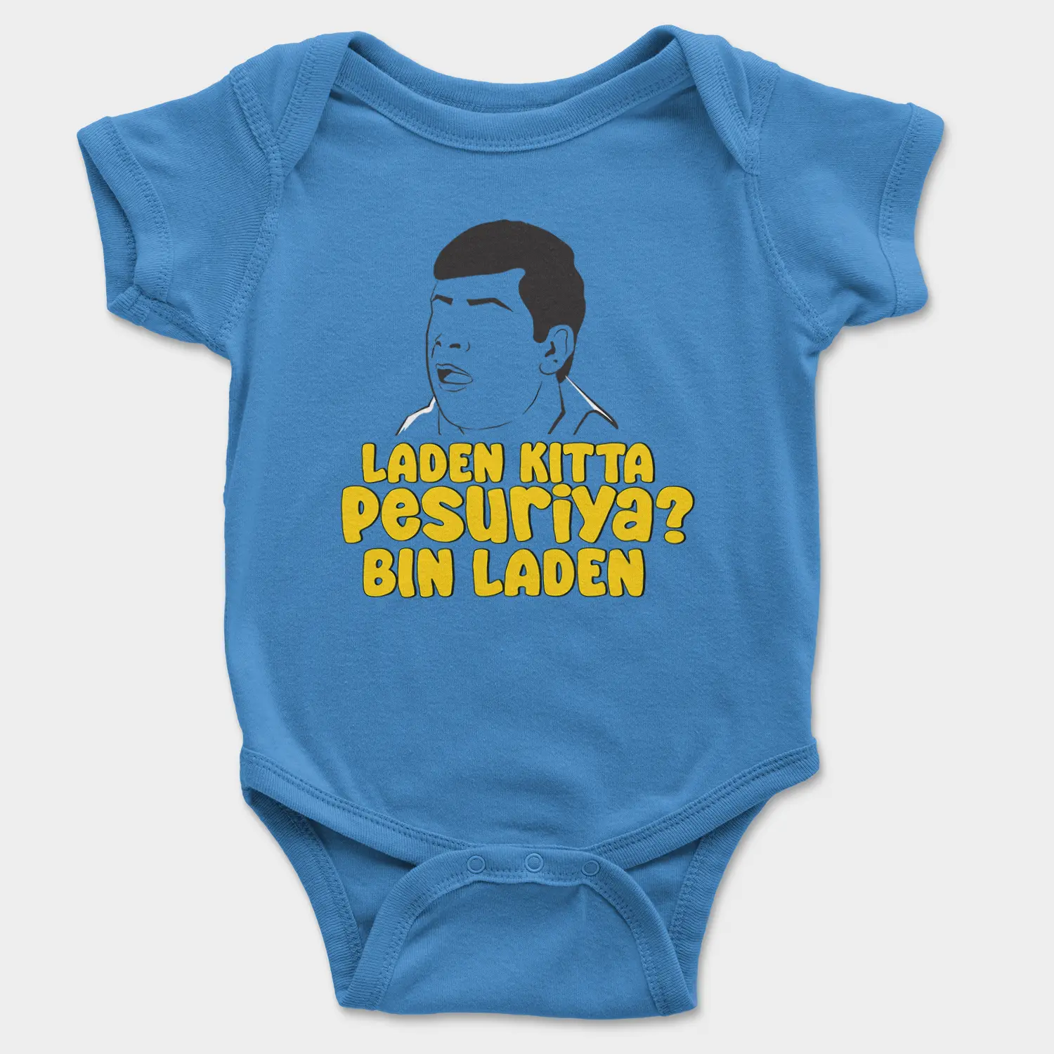 Laden Kitta Pesuriya, Bin Laden Onesie/Romper in Orchid Blue Color