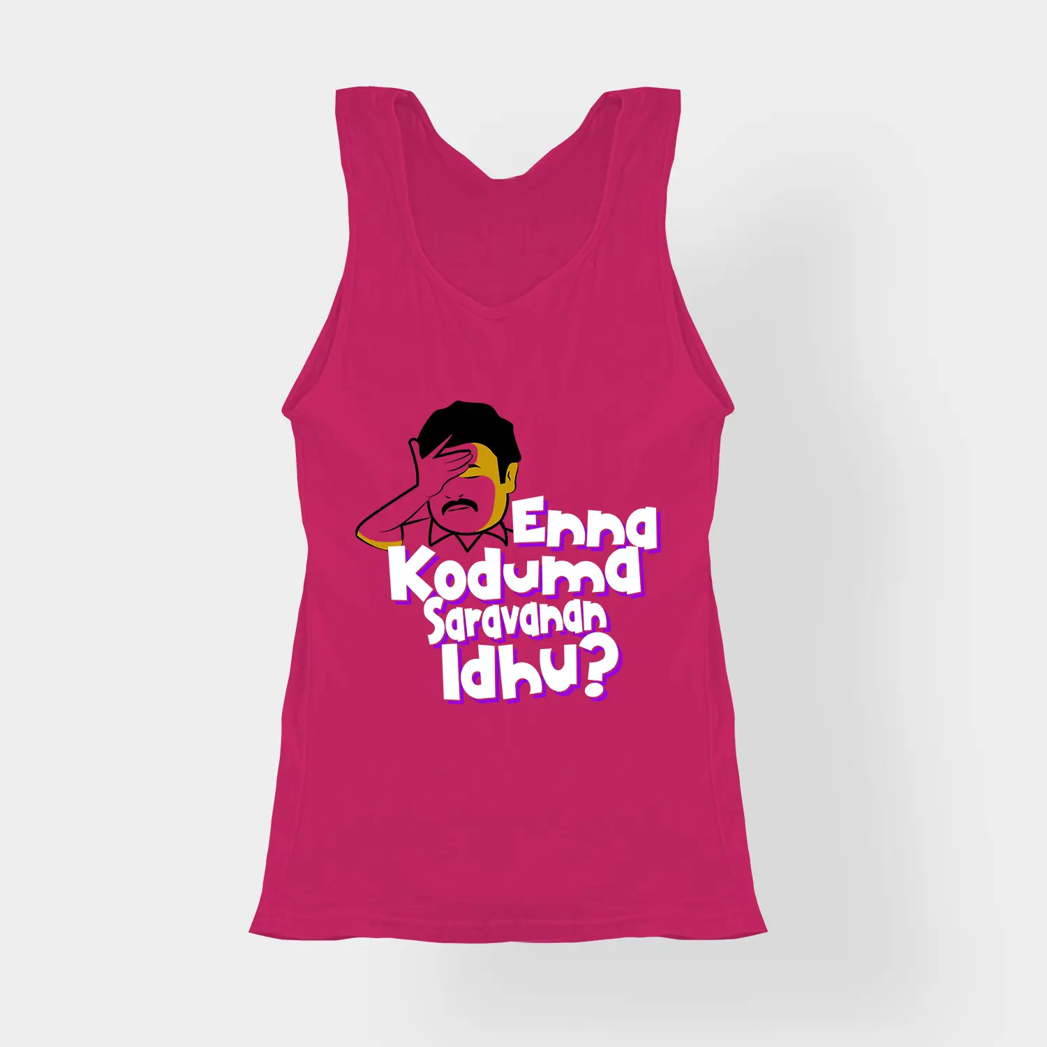 Enna Koduma Saravanan Idhu Women's Tank Top in Pink Color