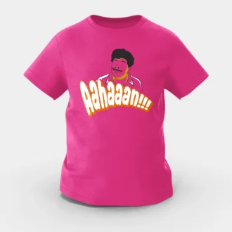 Aahaaan Girls Round Neck T-Shirt in Pink Color