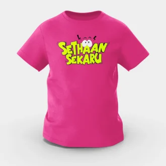 Sethaan Sekaru Girls Round Neck T-Shirt in Pink Color