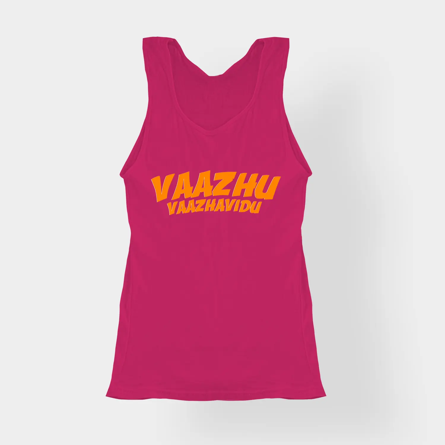 Vaazhu Vaazhavidu Women's Tank Top in Pink Color