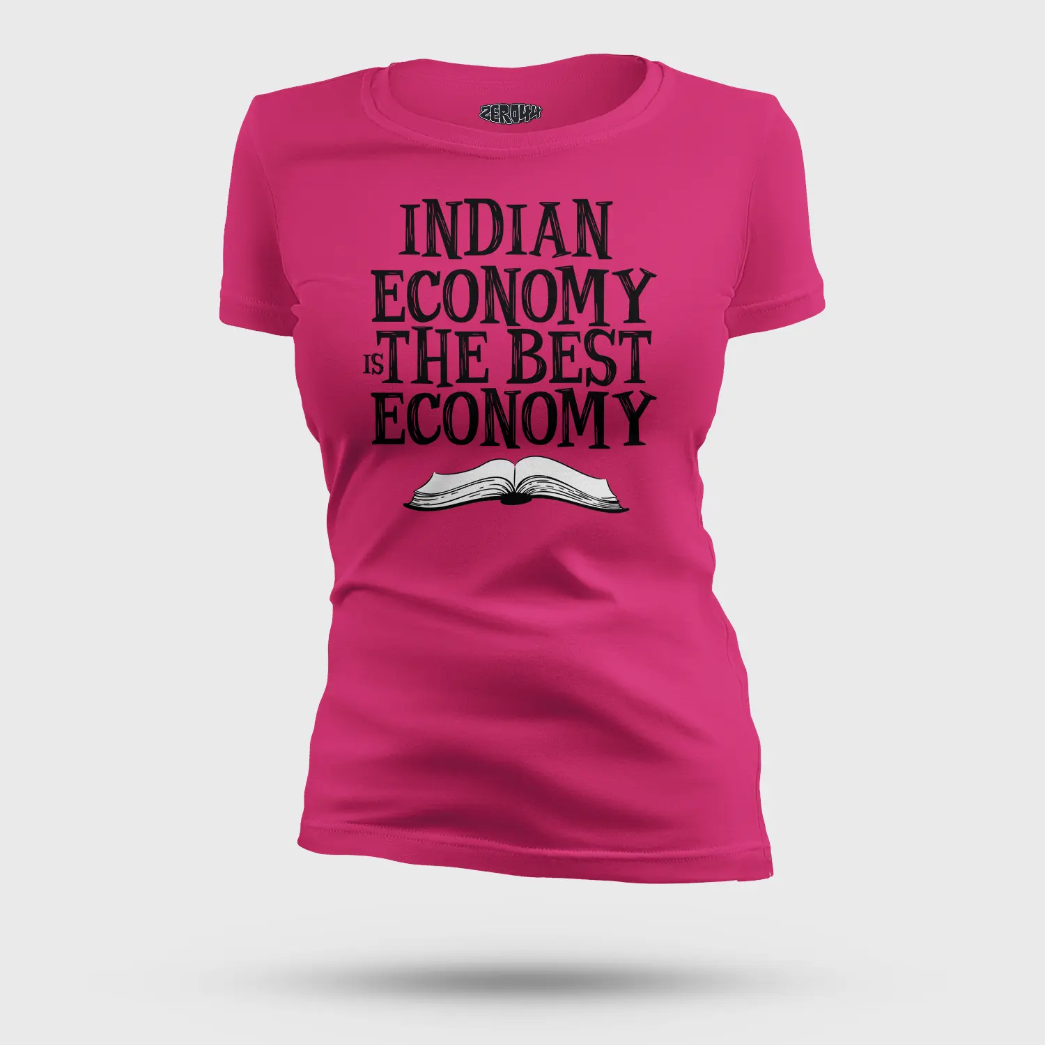 Indian Economy Is The Best Economy Women's T-Shirt in Pink Color