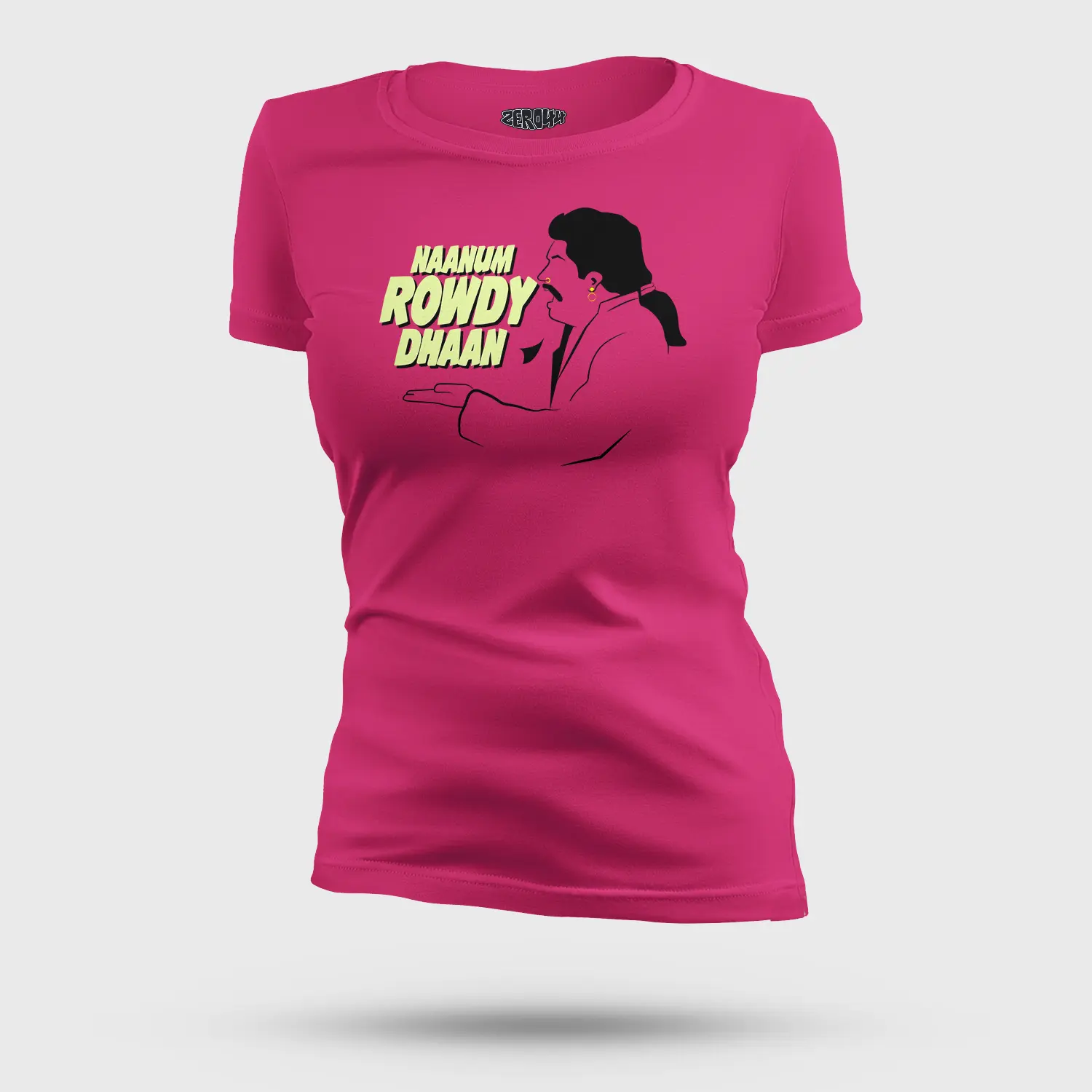 Naanum Rowdy Dhaan Women's T-Shirt in Pink Color