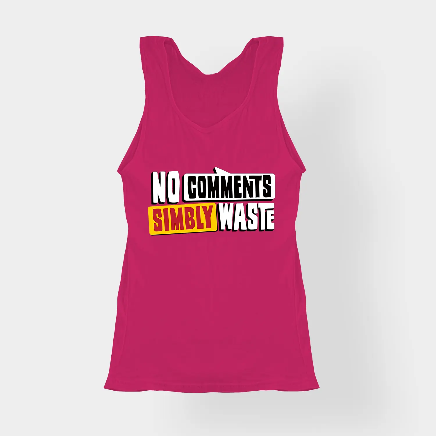 No Comments Simbly Waste Women's Tank Top in Pink Color