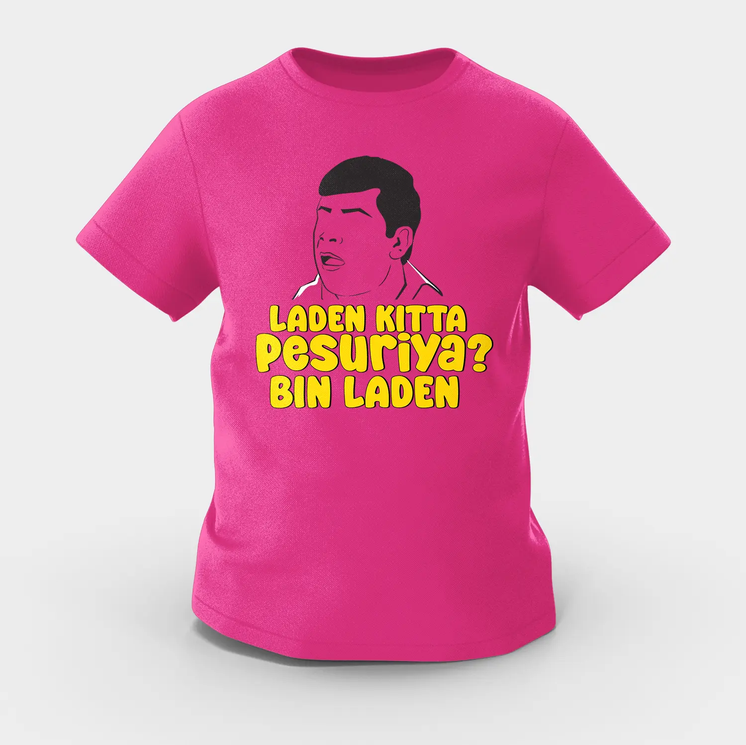 Laden Kitta Pesuriya, Bin Laden Girls Round Neck T-Shirt in Pink Color