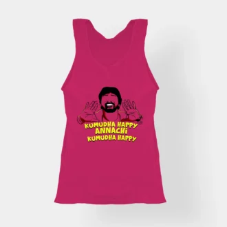 Kumudha Happy Annachi, Kumudha Happy Women's Tank Top in Pink Color