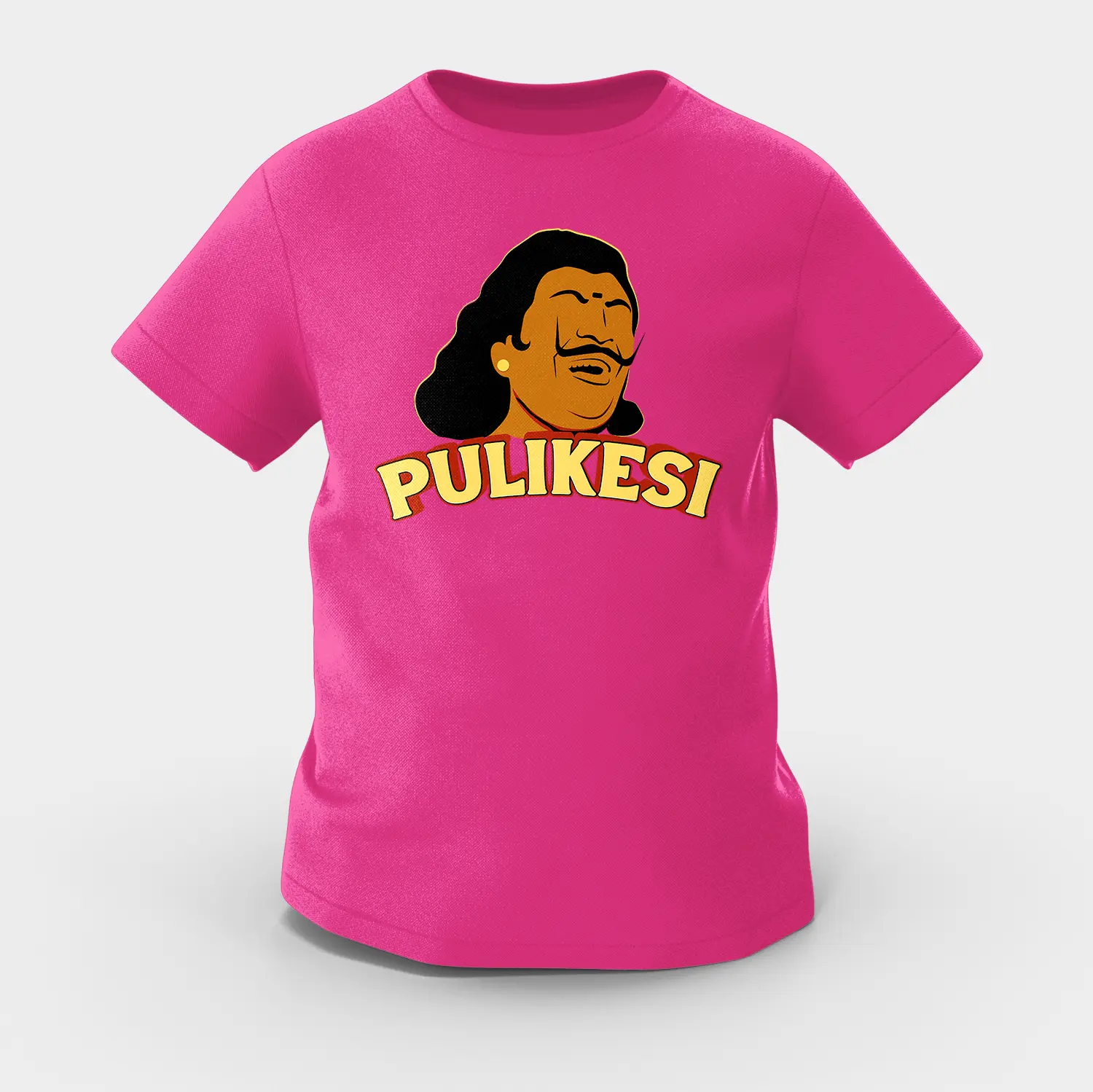 Pulikesi Girls Round Neck T-Shirt in Pink Color