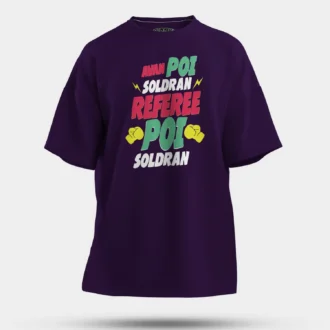 Avan Poi Soldran Referee, Poi Soldran Men/Unisex Oversized T-Shirt in Purple Color