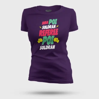 Avan Poi Soldran Referee, Poi Soldran Women's T-Shirt in Purple Color