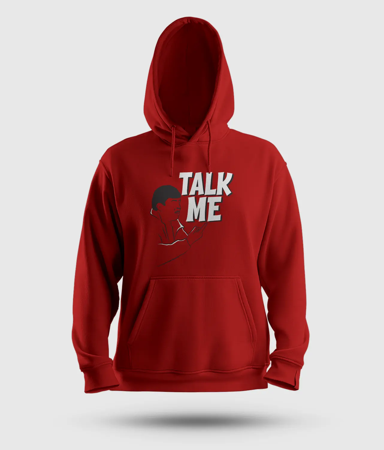 Talk Me Men/Unisex Hoodie in Red Color