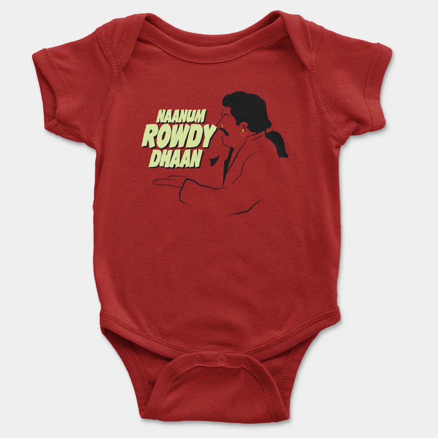 Naanum Rowdy Dhaan Onesie/Romper in Red Color
