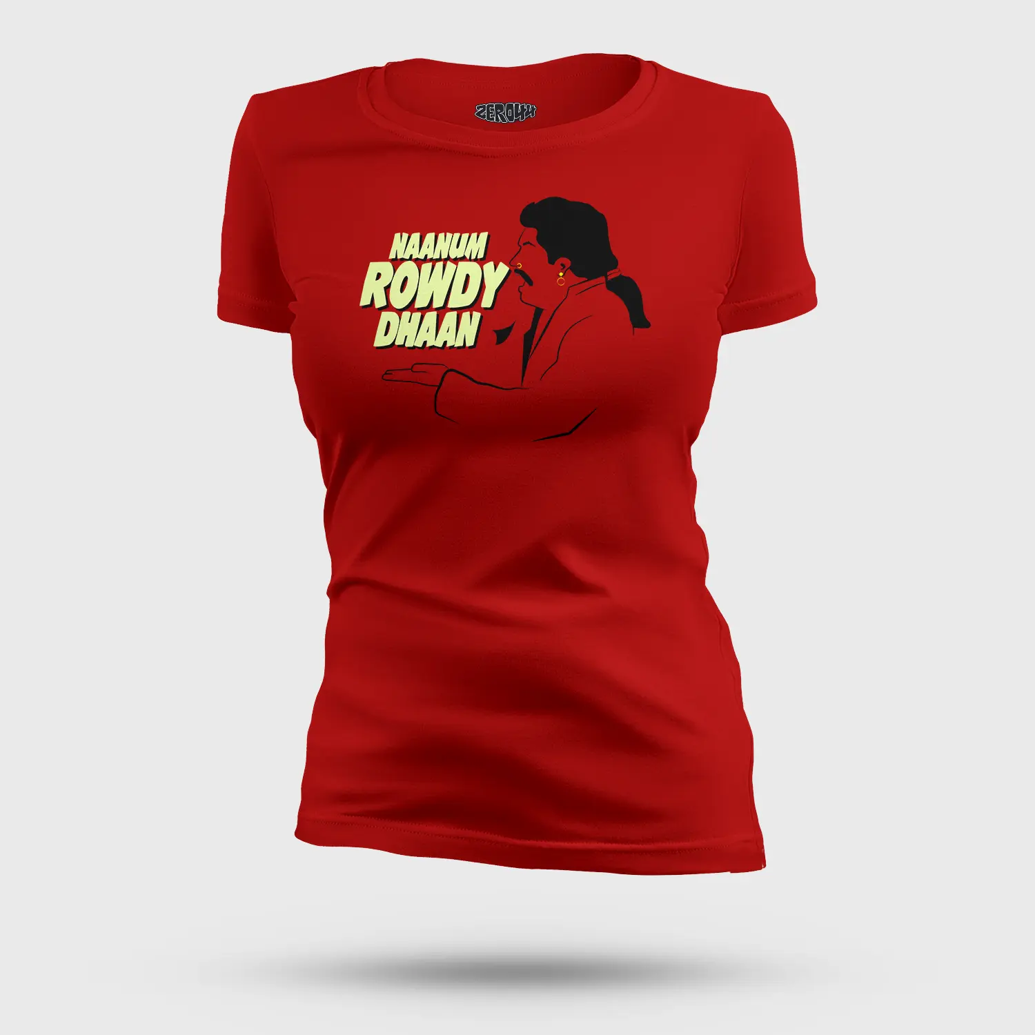 Naanum Rowdy Dhaan Women's T-Shirt in Red Color
