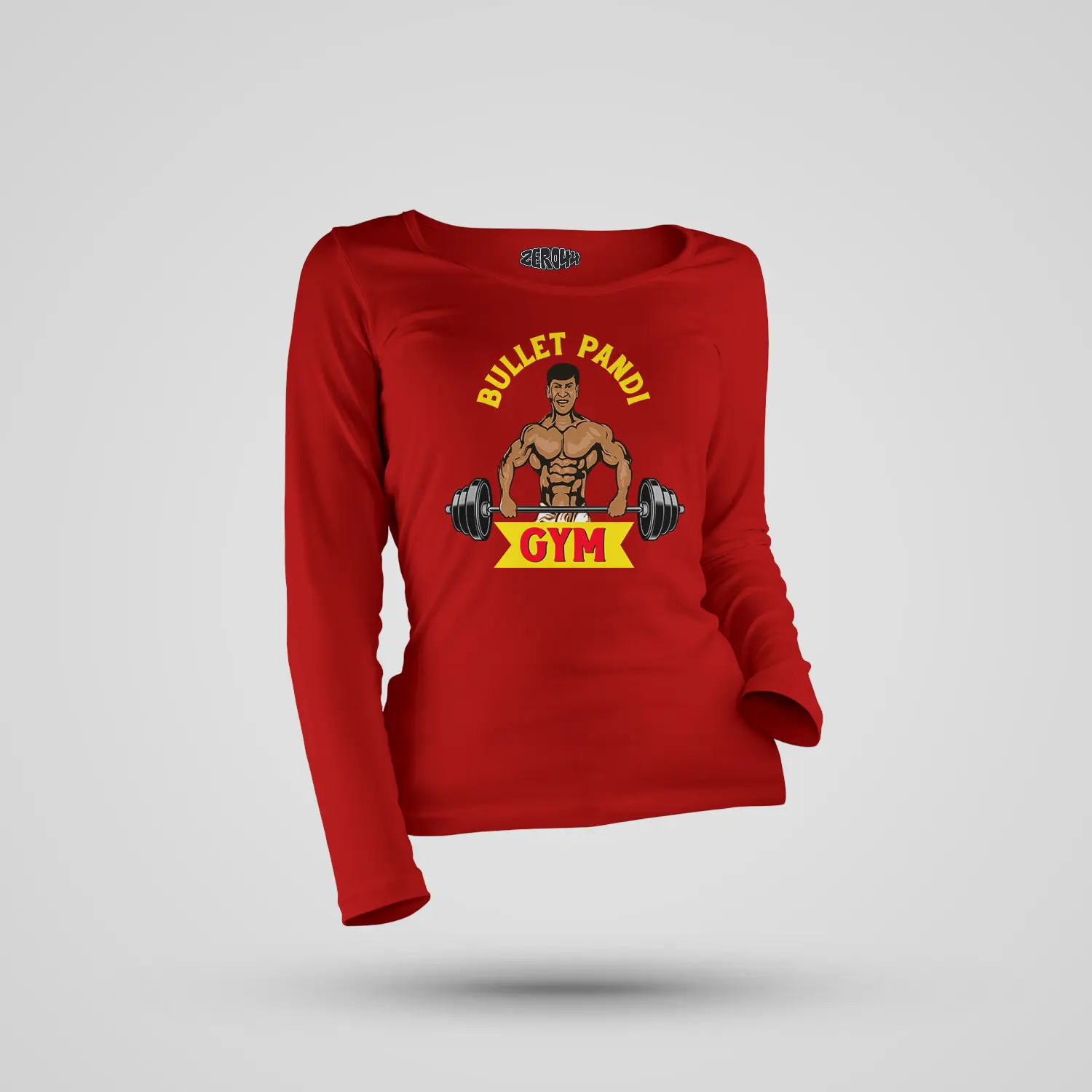 Bullet Pandi Gym Women's Long Sleeve T-Shirt in Red Color