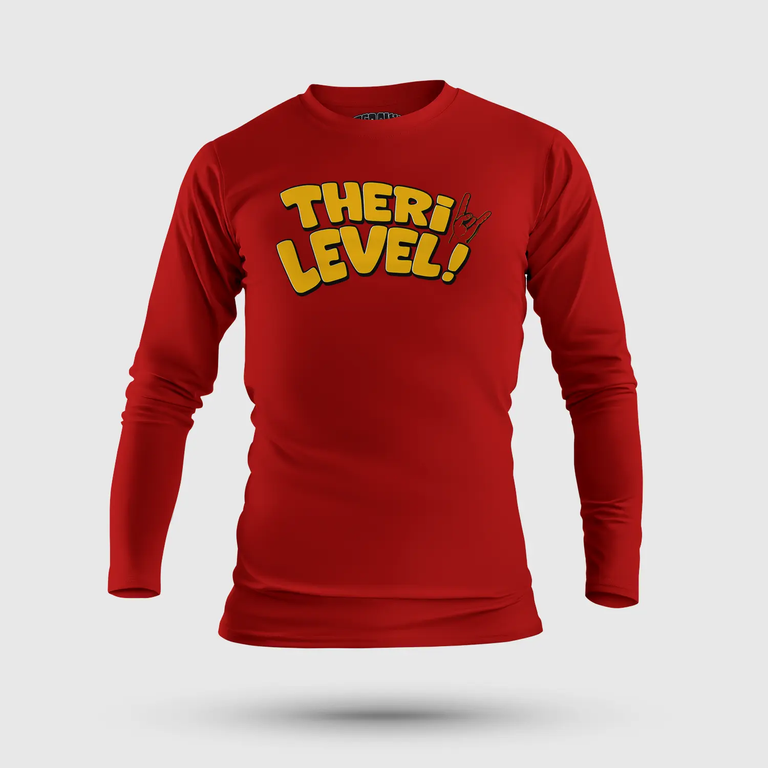 Theri Level Men/Unisex Long Sleeve T-Shirt in Red Color