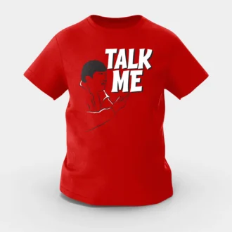 Talk Me Girls Round Neck T-Shirt in Red Color