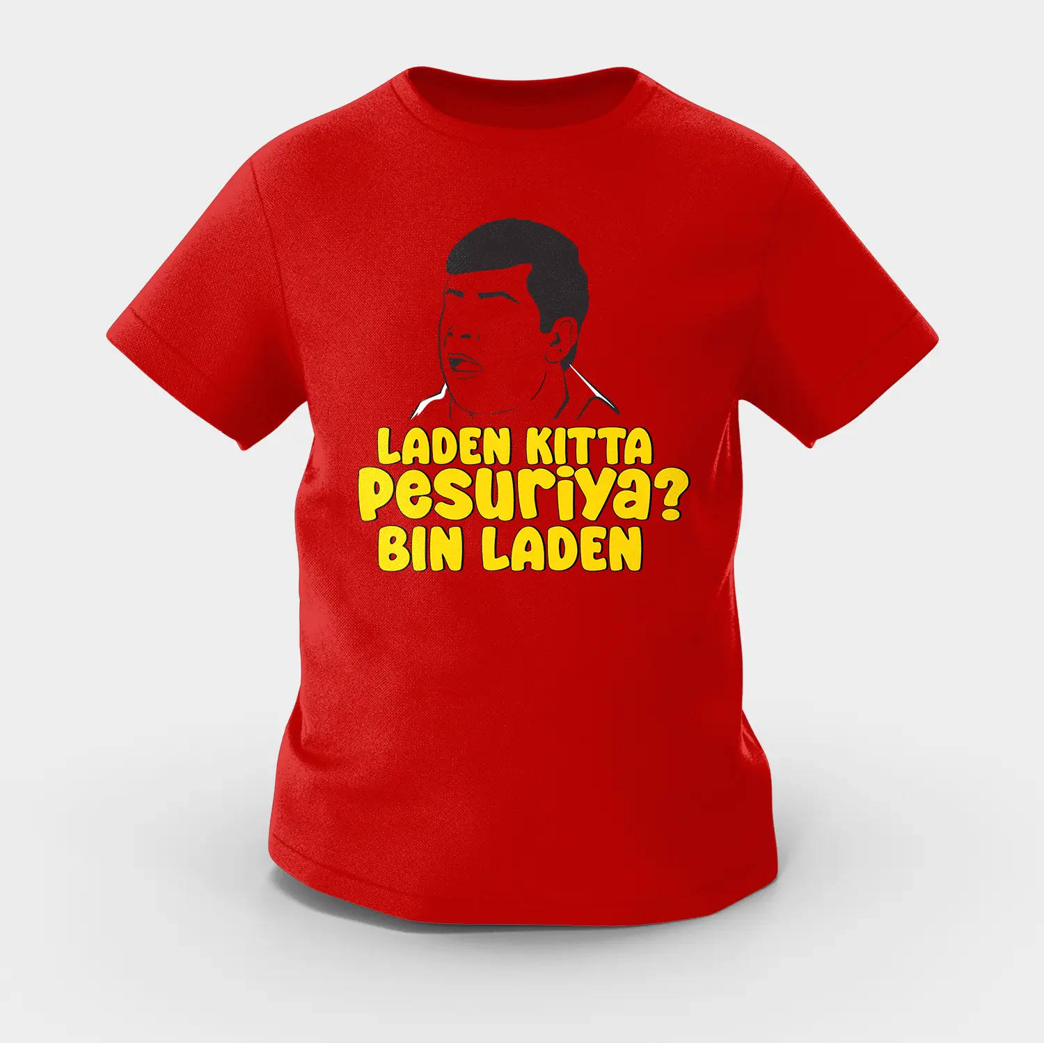 Laden Kitta Pesuriya, Bin Laden Girls Round Neck T-Shirt in Red Color