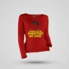 Laden Kitta Pesuriya, Bin Laden Women's Long Sleeve T-Shirt in Red Color