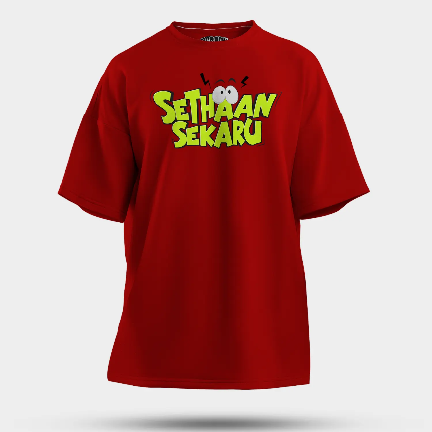 Sethaan Sekaru Men/Unisex Oversized T-Shirt in Red Color