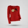 Naanum Rowdy Dhaan Women's Long Sleeve T-Shirt in Red Color