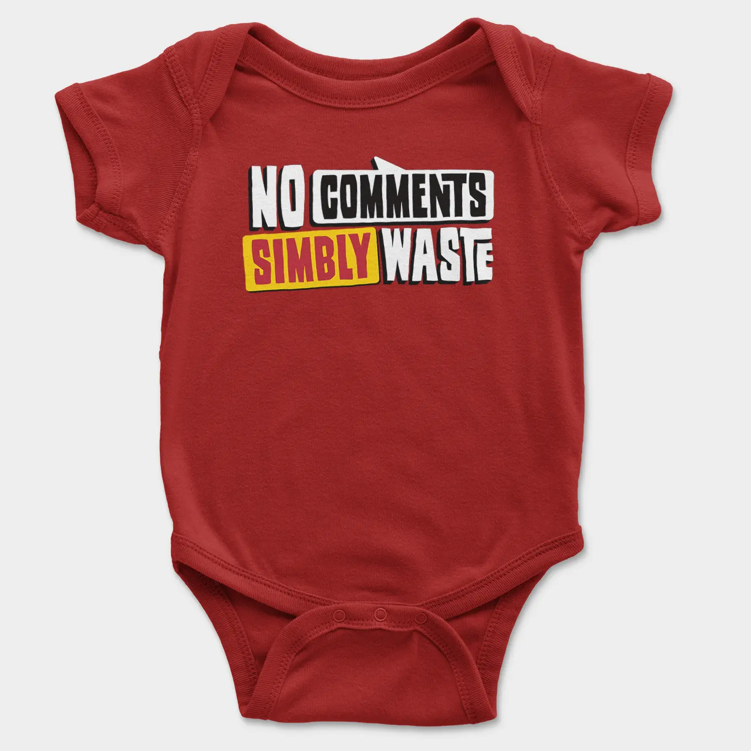 No Comments Simbly Waste Onesie/Romper in Red Color