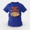 Biriyani Dhan Mukhiyam Veg Girls Round Neck T-Shirt in Royal Blue Color