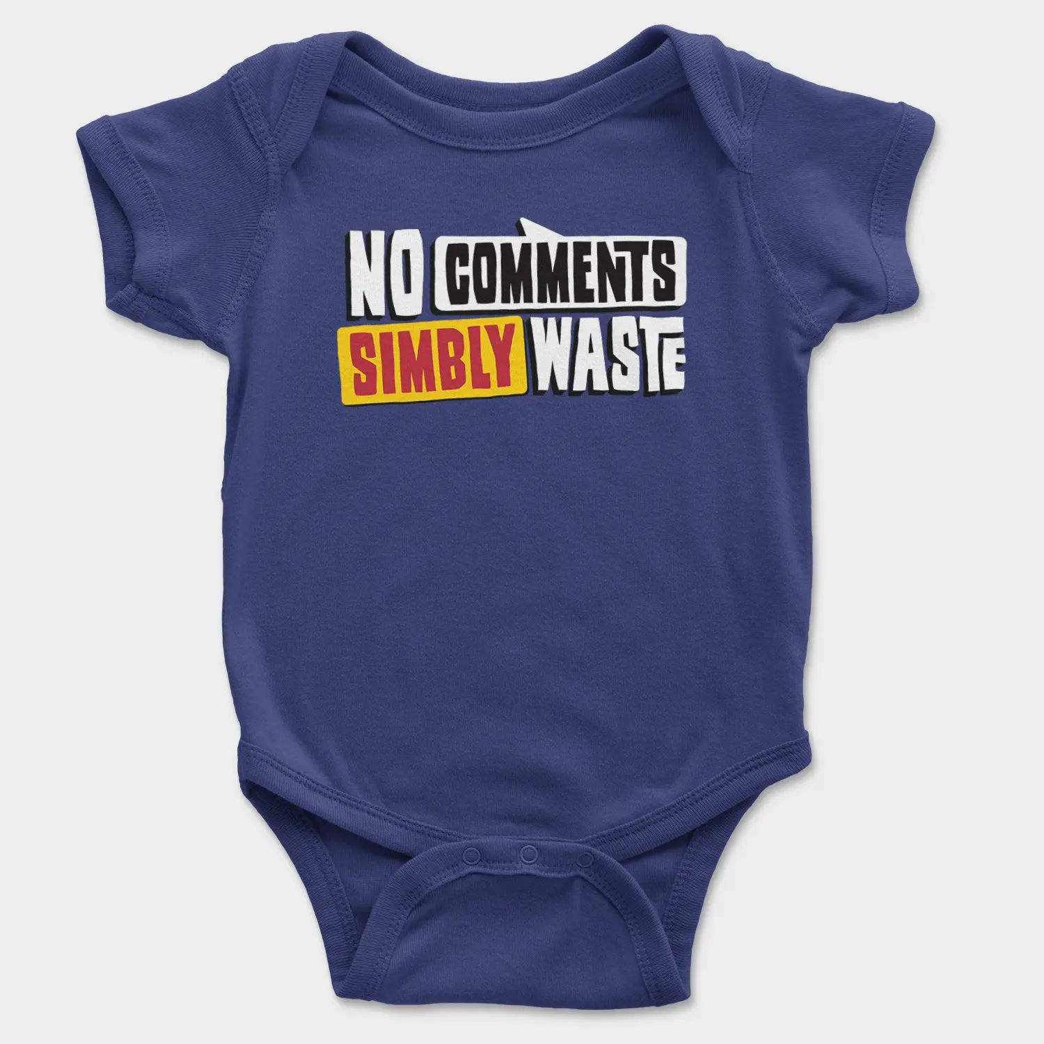 No Comments Simbly Waste Onesie/Romper in Royal Blue Color