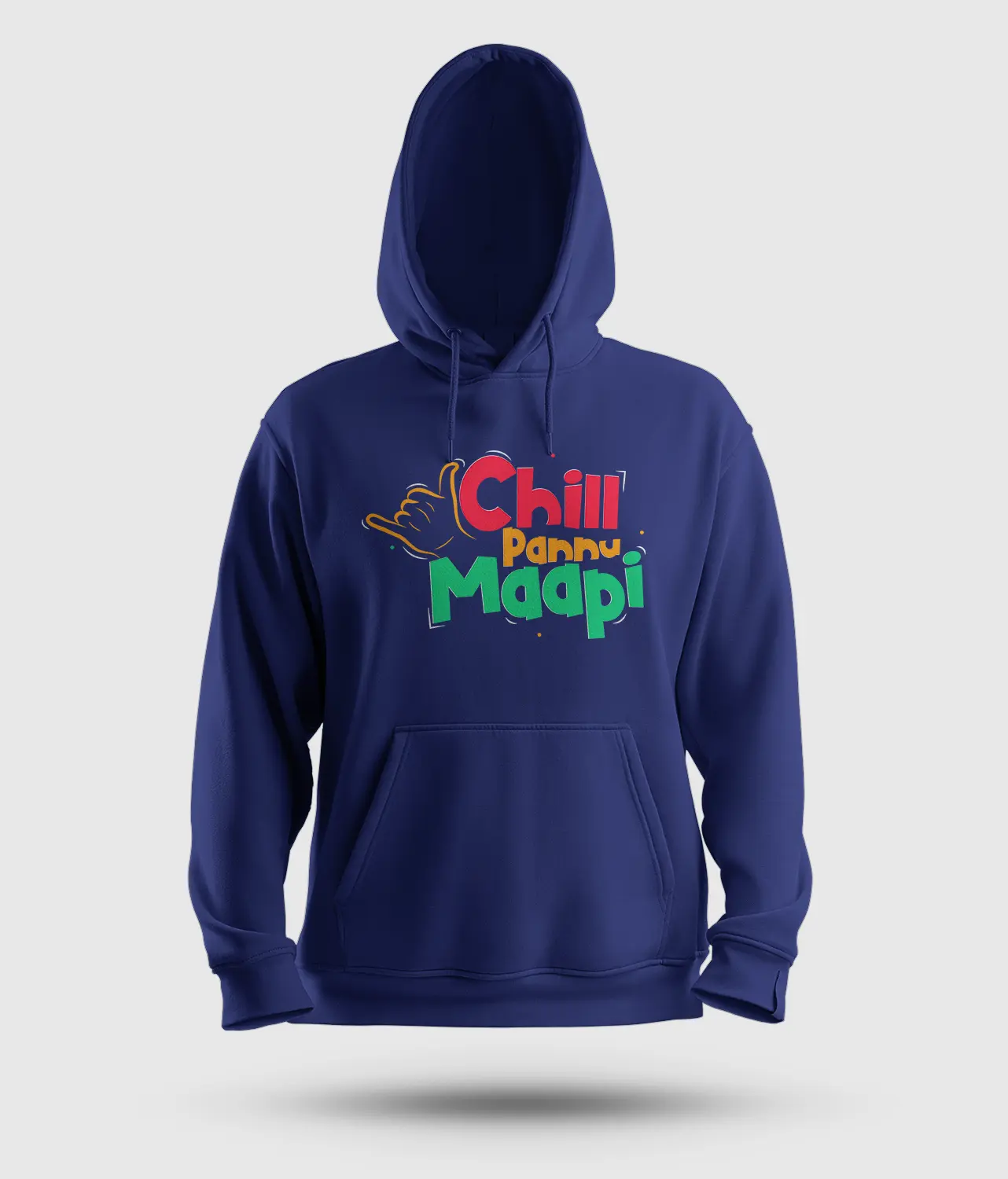 Chill Pannu Maapi Men/Unisex Hoodie in Royal Blue Color