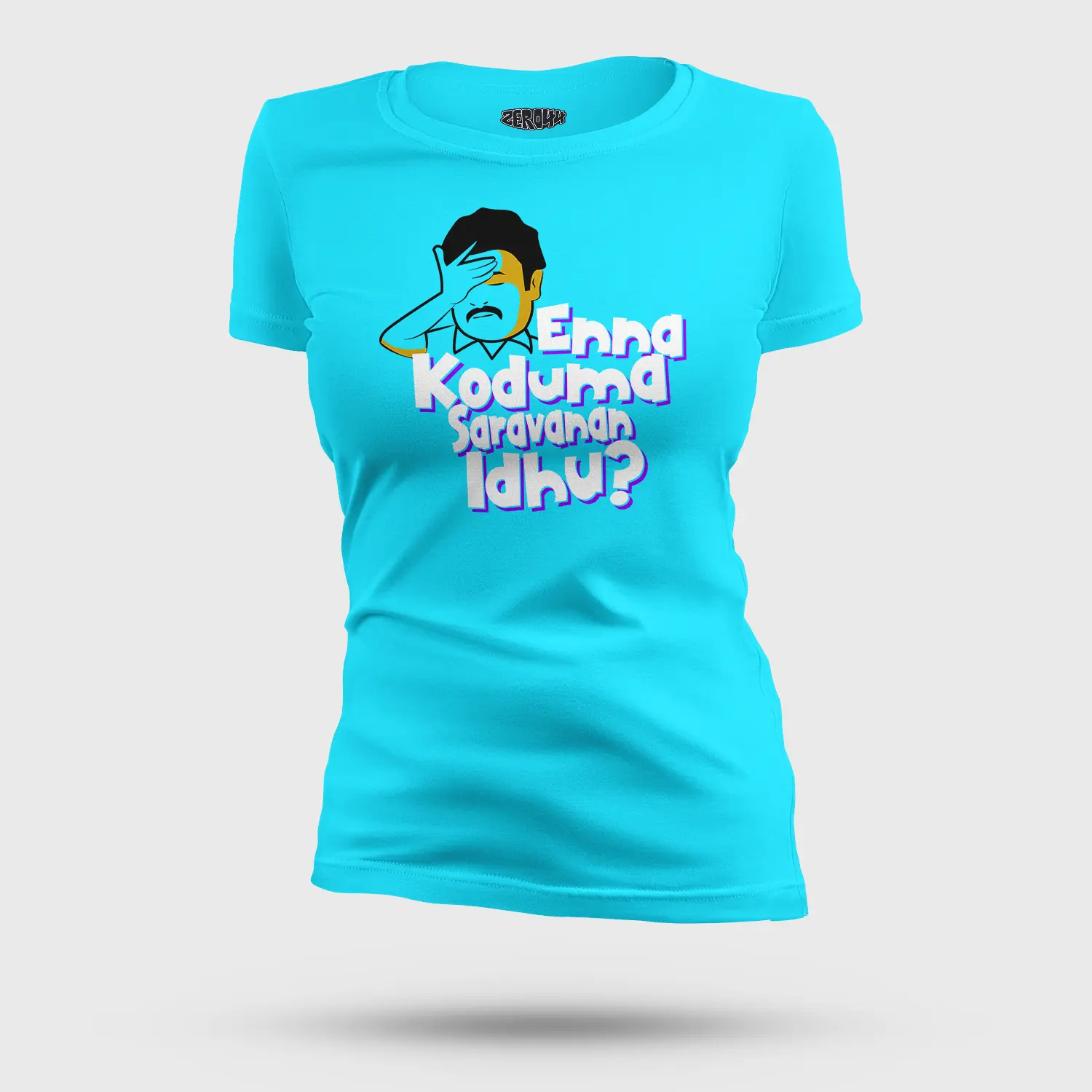 Enna Koduma Saravanan Idhu Women's T-Shirt in SkyBlue Color