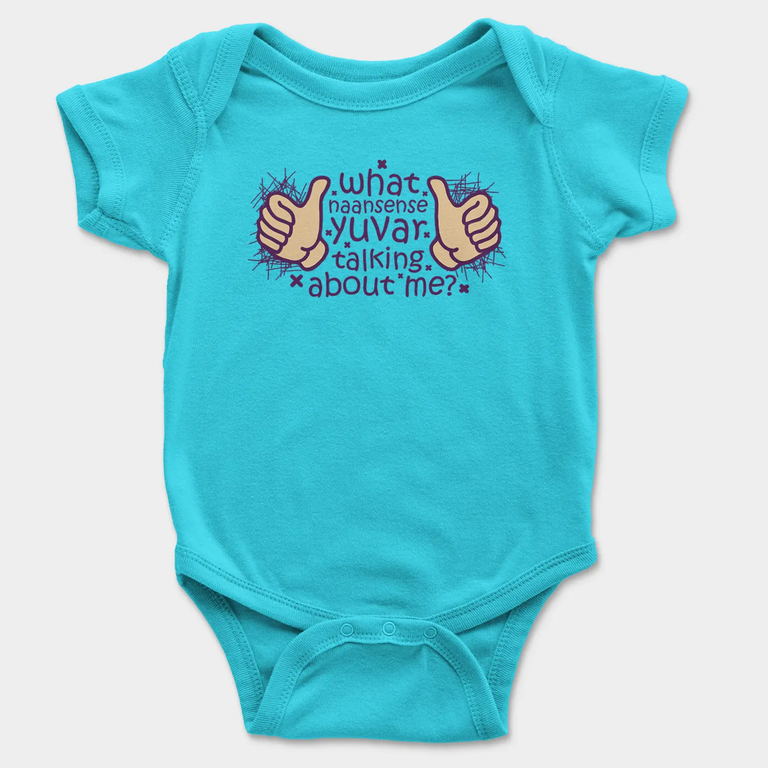 What Naansense Yuvar Talking Me Onesie/Romper in SkyBlue Color