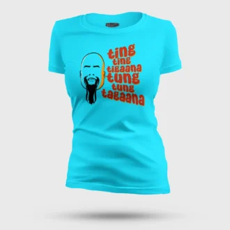 Ting Ting Tigaana, Tung Tung Tagaana Women's T-Shirt in SkyBlue Color