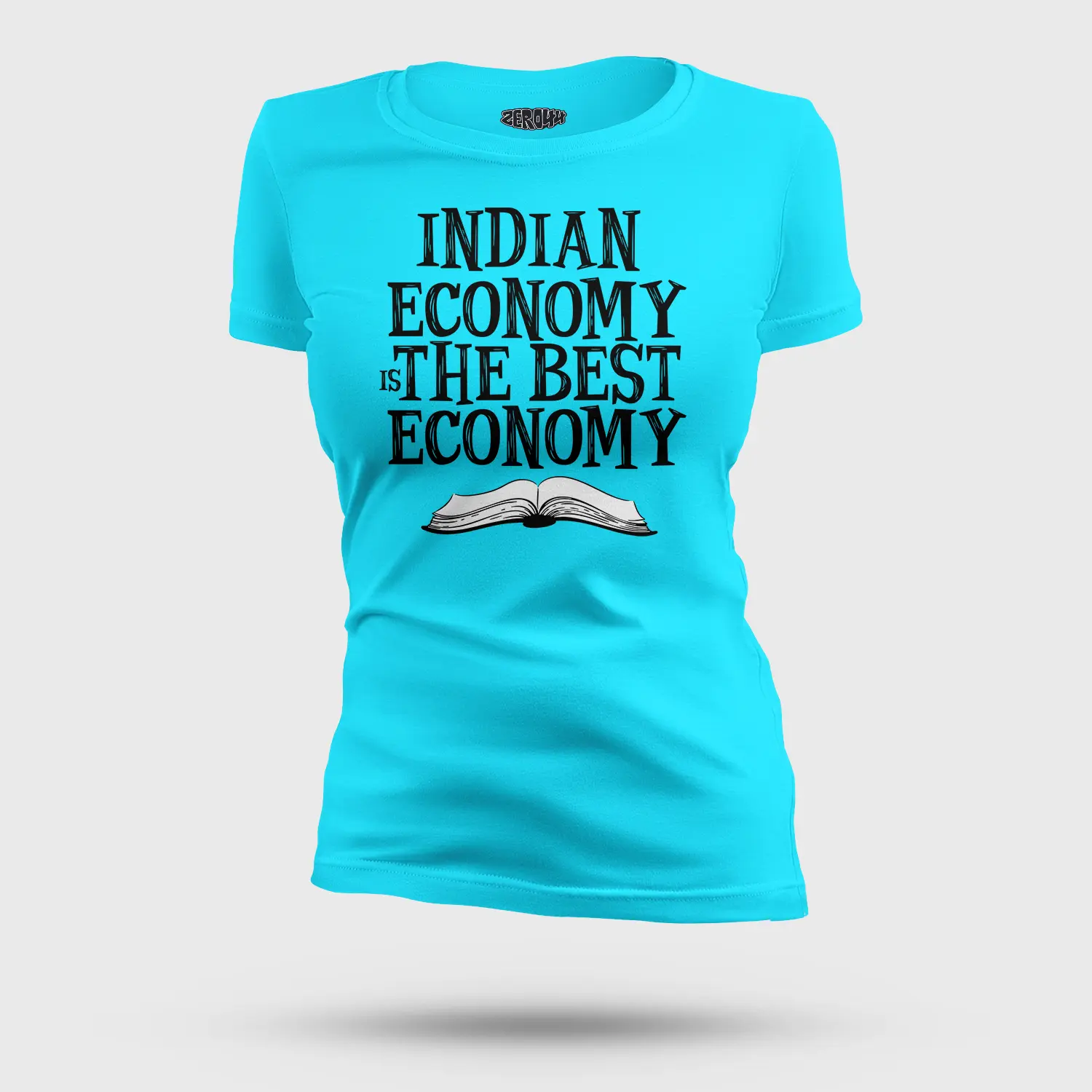 Indian Economy Is The Best Economy Women's T-Shirt in SkyBlue Color