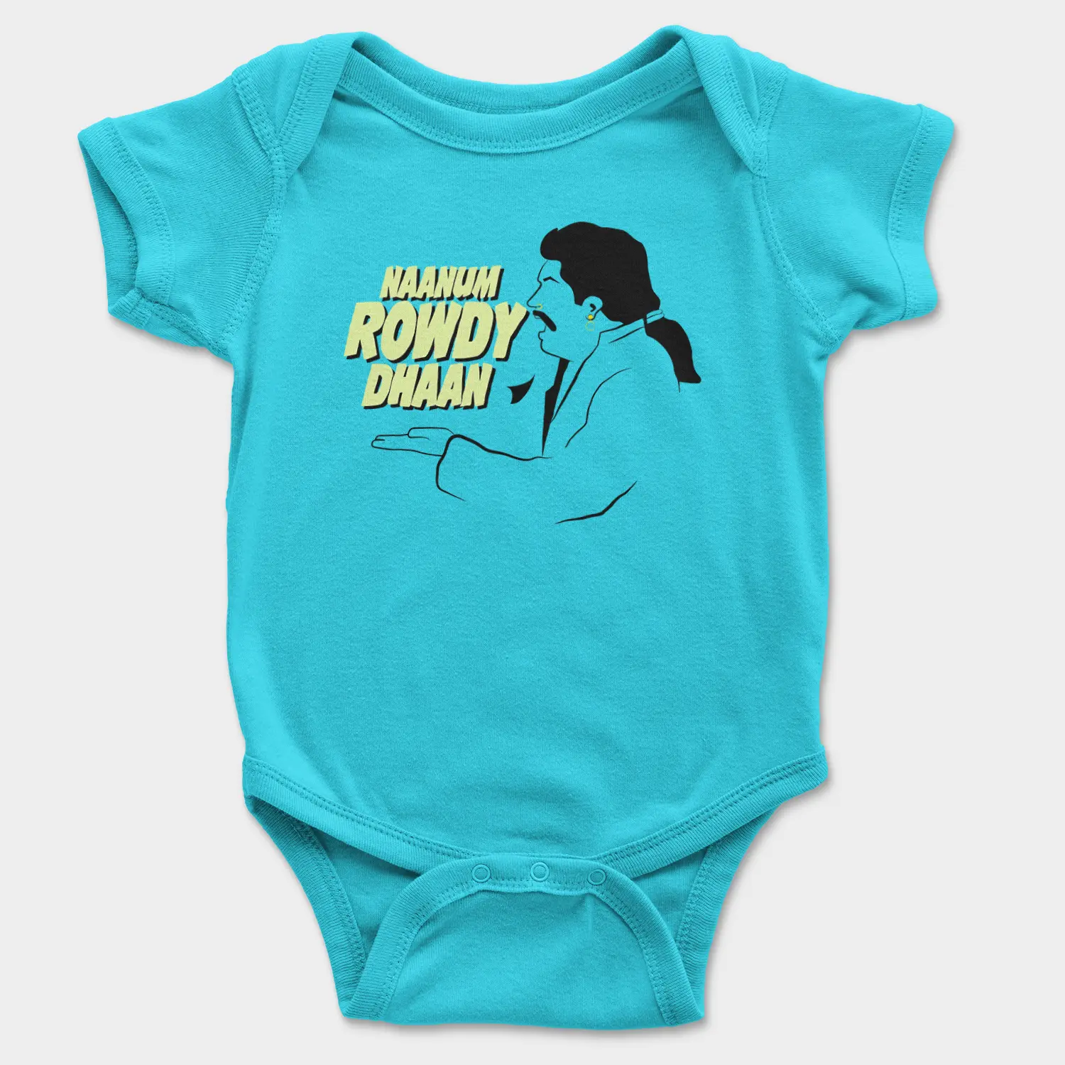 Naanum Rowdy Dhaan Onesie/Romper in SkyBlue Color