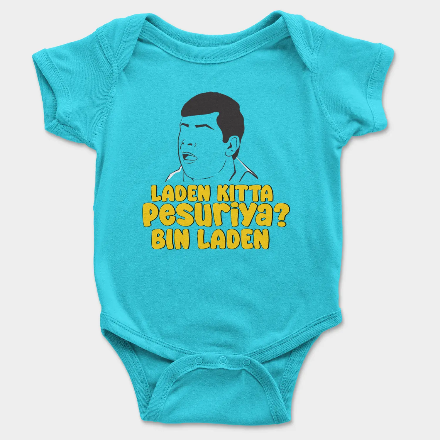 Laden Kitta Pesuriya, Bin Laden Onesie/Romper in SkyBlue Color
