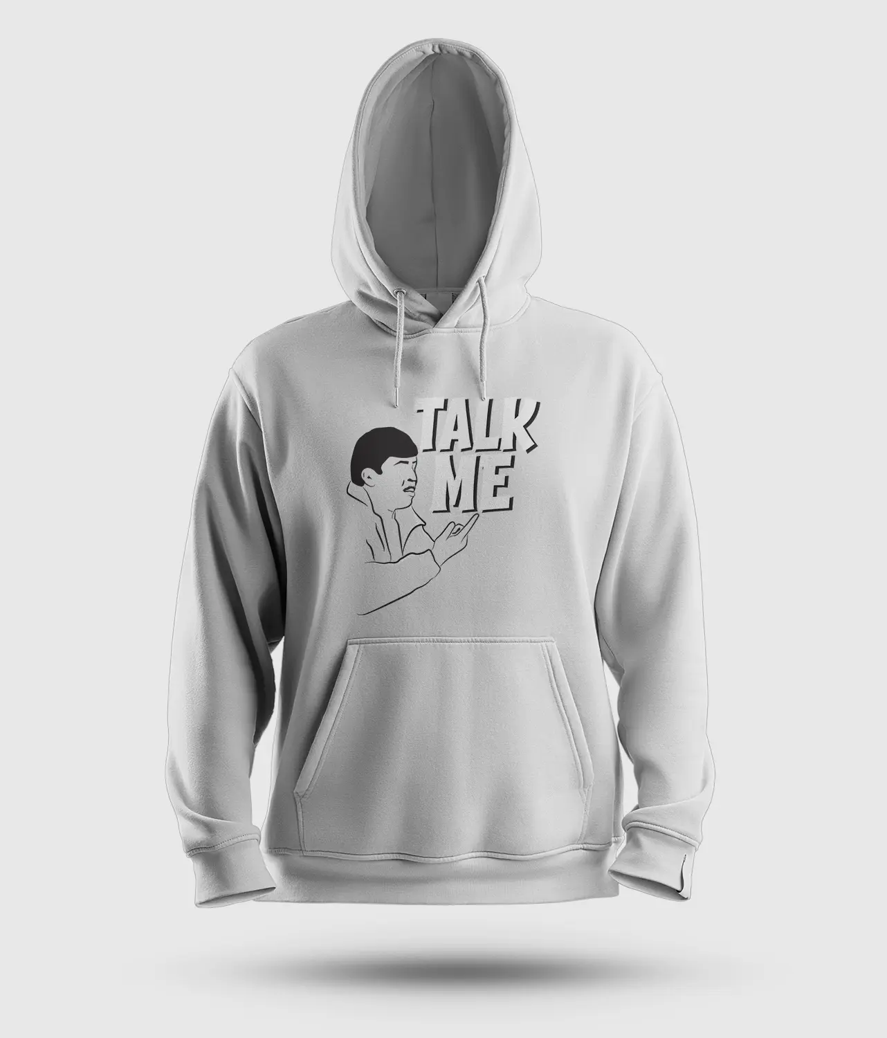 Talk Me Men/Unisex Hoodie in White Color