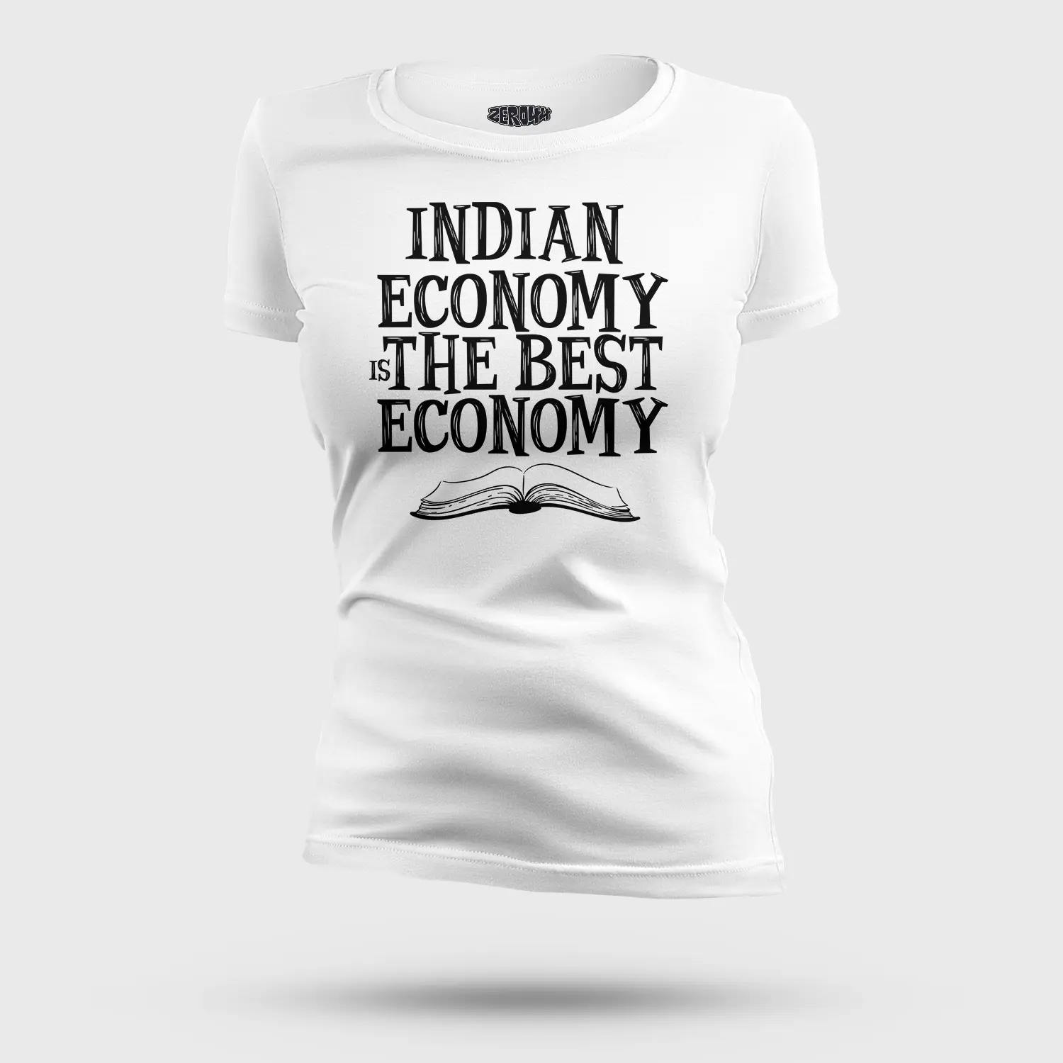 Indian Economy Is The Best Economy Women's T-Shirt in White Color