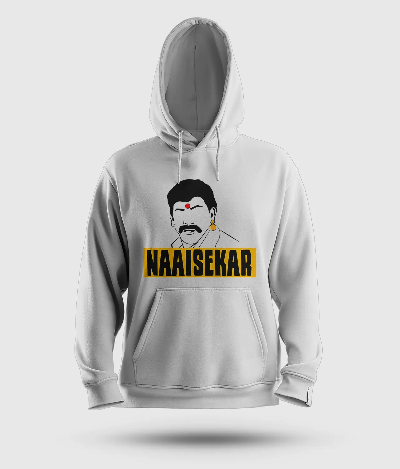 Naaisekar Men/Unisex Hoodie in White Color
