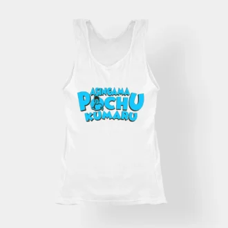 Asingama Pochu Kumaru Women's Tank Top in White Color