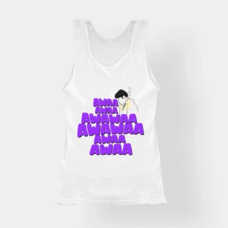 Awaa Awaa Awawaa Awawaa Awaa Awaa Women's Tank Top in White Color