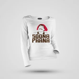 Soona Paana Women's Long Sleeve T-Shirt in White Color